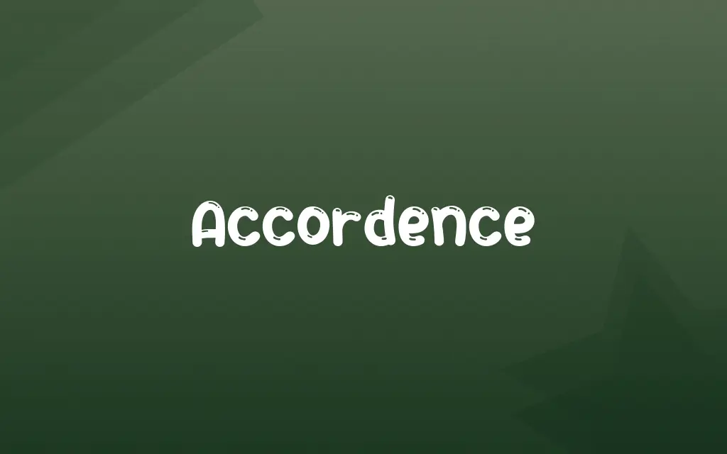 Accordence Definition and Meaning