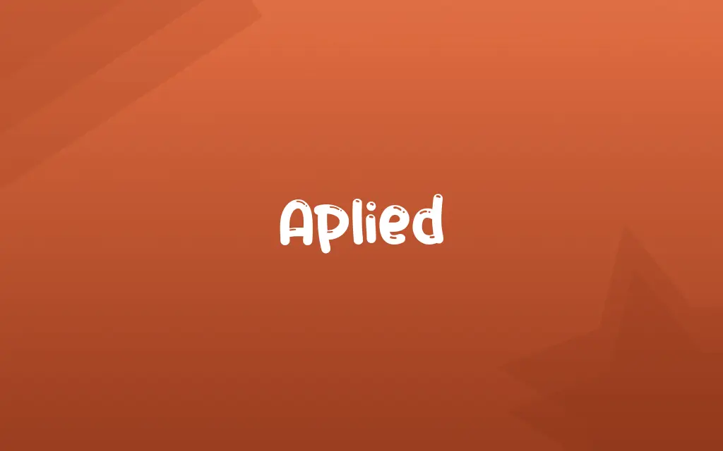 Aplied Definition and Meaning