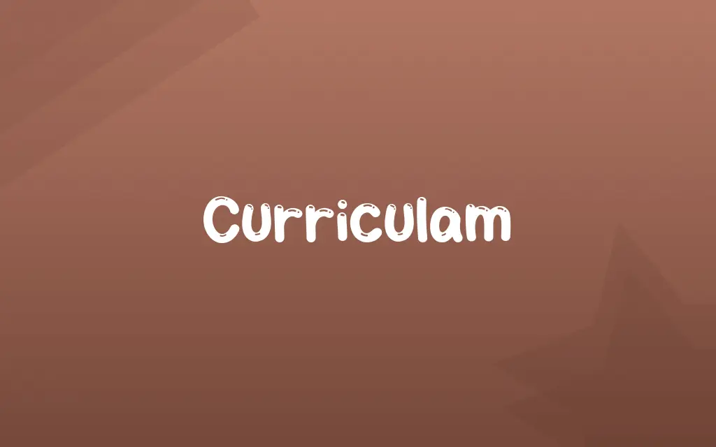 Curriculam Definition and Meaning