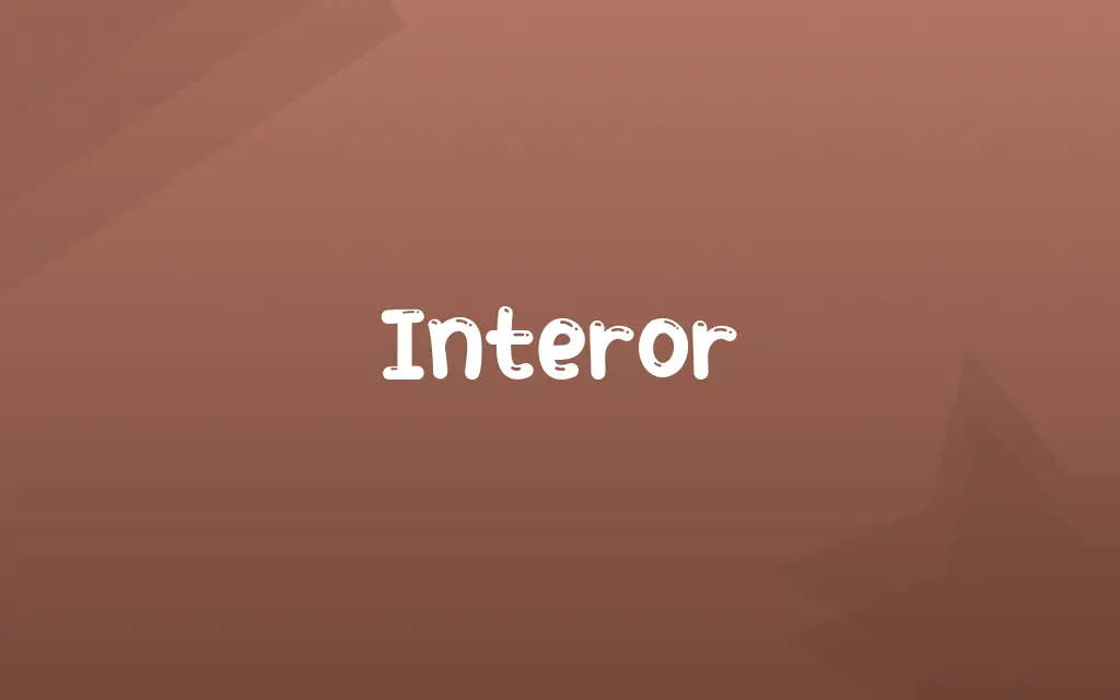 Interor Definition and Meaning