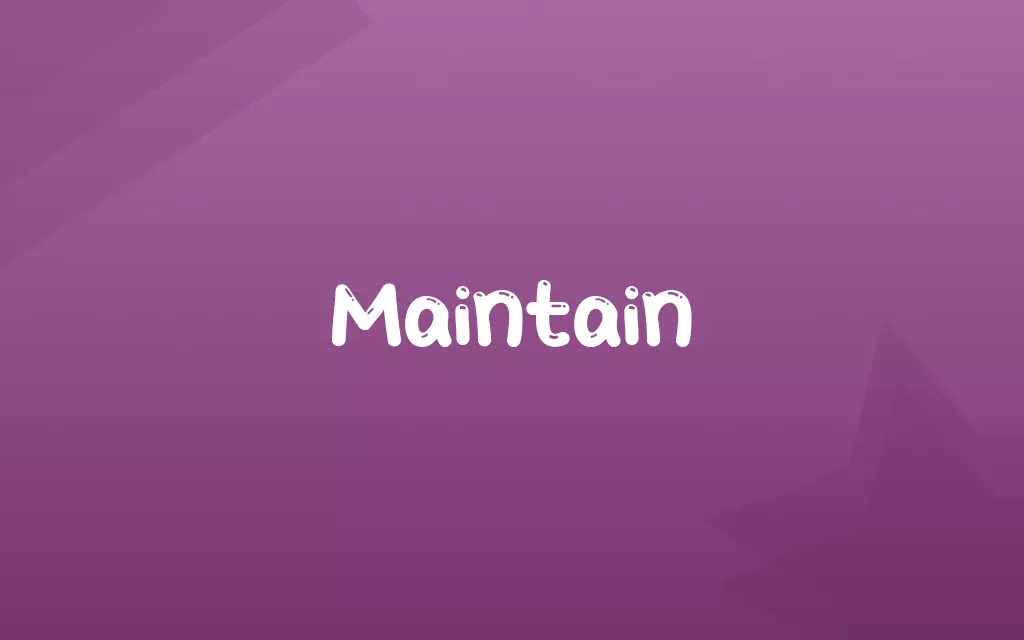 Maintain Definition and Meaning