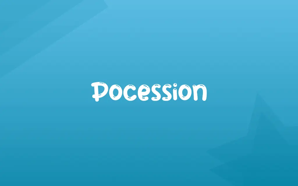 Pocession Definition and Meaning